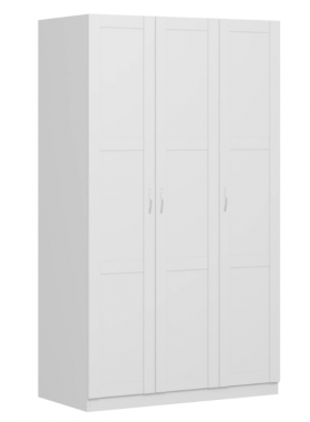 Шкаф трехдверный Пегас сборный белый в Кодинске - kodinsk.katalogmebeli.com | фото