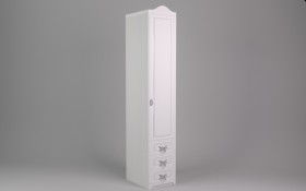 Шкаф угловой Бэлла с ящиками (Выбеленное дерево/Белый) в Кодинске - kodinsk.katalogmebeli.com | фото 2