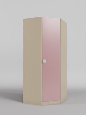 Шкаф угловой (угловая секция) Грэйси (Розовый/корпус Клен) в Кодинске - kodinsk.katalogmebeli.com | фото