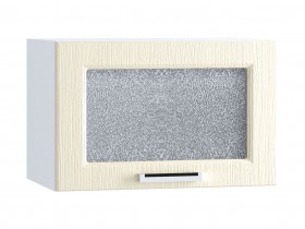 Шкаф верхний горизонтальный со стеклом 500, ШВГС 500 (Клен кремовый/корпус белый) в Кодинске - kodinsk.katalogmebeli.com | фото