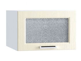 Шкаф верхний горизонтальный со стеклом 510, ШВГС 510 (Клен крем/корпус белый) в Кодинске - kodinsk.katalogmebeli.com | фото