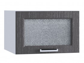 Шкаф верхний горизонтальный со стеклом 510, ШВГС 510 (Клен серый/корпус белый) в Кодинске - kodinsk.katalogmebeli.com | фото