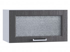Шкаф верхний горизонтальный со стеклом 600, ШВГС 600 (Клен серый/корпус белый) в Кодинске - kodinsk.katalogmebeli.com | фото