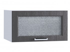 Шкаф верхний горизонтальный со стеклом 610, ШВГС 610 (Клен серый/корпус белый) в Кодинске - kodinsk.katalogmebeli.com | фото