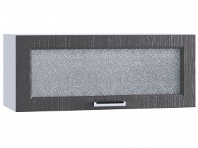 Шкаф верхний горизонтальный со стеклом 800, ШВГС 800 (Клен серый/корпус белый) в Кодинске - kodinsk.katalogmebeli.com | фото