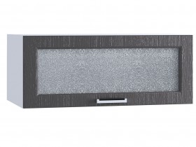 Шкаф верхний горизонтальный со стеклом 810, ШВГС 810 (Клен серый/корпус белый) в Кодинске - kodinsk.katalogmebeli.com | фото