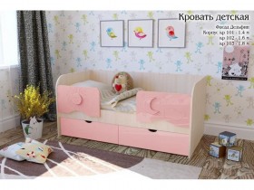 Соня Кровать детская 2 ящика 1.8 Розовый глянец в Кодинске - kodinsk.katalogmebeli.com | фото 1