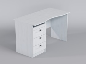 Стол (столешница с выемкой) Классика (Белый/корпус Выбеленное дерево) в Кодинске - kodinsk.katalogmebeli.com | фото