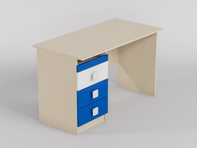 Стол (прямая столешница) Скай люкс (Синий/Белый/корпус Клен) в Кодинске - kodinsk.katalogmebeli.com | фото 1