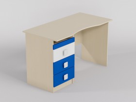 Стол (столешница с выемкой) Скай люкс (Синий/Белый/корпус Клен) в Кодинске - kodinsk.katalogmebeli.com | фото