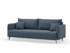 Валериан диван трёхместный прямой Синий, ткань RICO FLEX 101 в Кодинске - kodinsk.katalogmebeli.com | фото