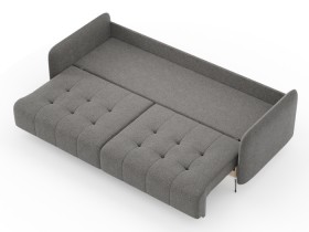 Валериан диван трёхместный прямой Стальной, ткань RICO FLEX 9292 в Кодинске - kodinsk.katalogmebeli.com | фото 3