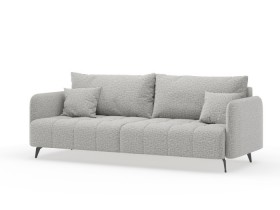 Валериан диван трёхместный прямой Светло-серый, ткань RICO FLEX 108 в Кодинске - kodinsk.katalogmebeli.com | фото 1