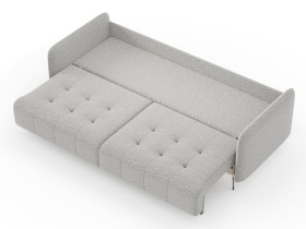 Валериан диван трёхместный прямой Светло-серый, ткань RICO FLEX 108 в Кодинске - kodinsk.katalogmebeli.com | фото 2