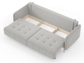 Валериан диван трёхместный прямой Светло-серый, ткань RICO FLEX 108 в Кодинске - kodinsk.katalogmebeli.com | фото 3