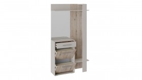 Шкаф для одежды «Нуар» тип 1 Фон серый/Дуб сонома в Кодинске - kodinsk.katalogmebeli.com | фото 3